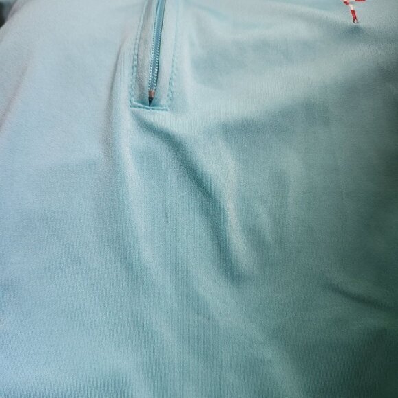 Peter Millar Wicking E4 UPF 50 Turquoise 1/4 Zip Golf Pullover Size M - Picture 8 of 8